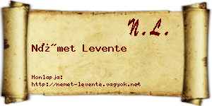 Német Levente névjegykártya