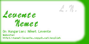 levente nemet business card
