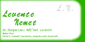 levente nemet business card